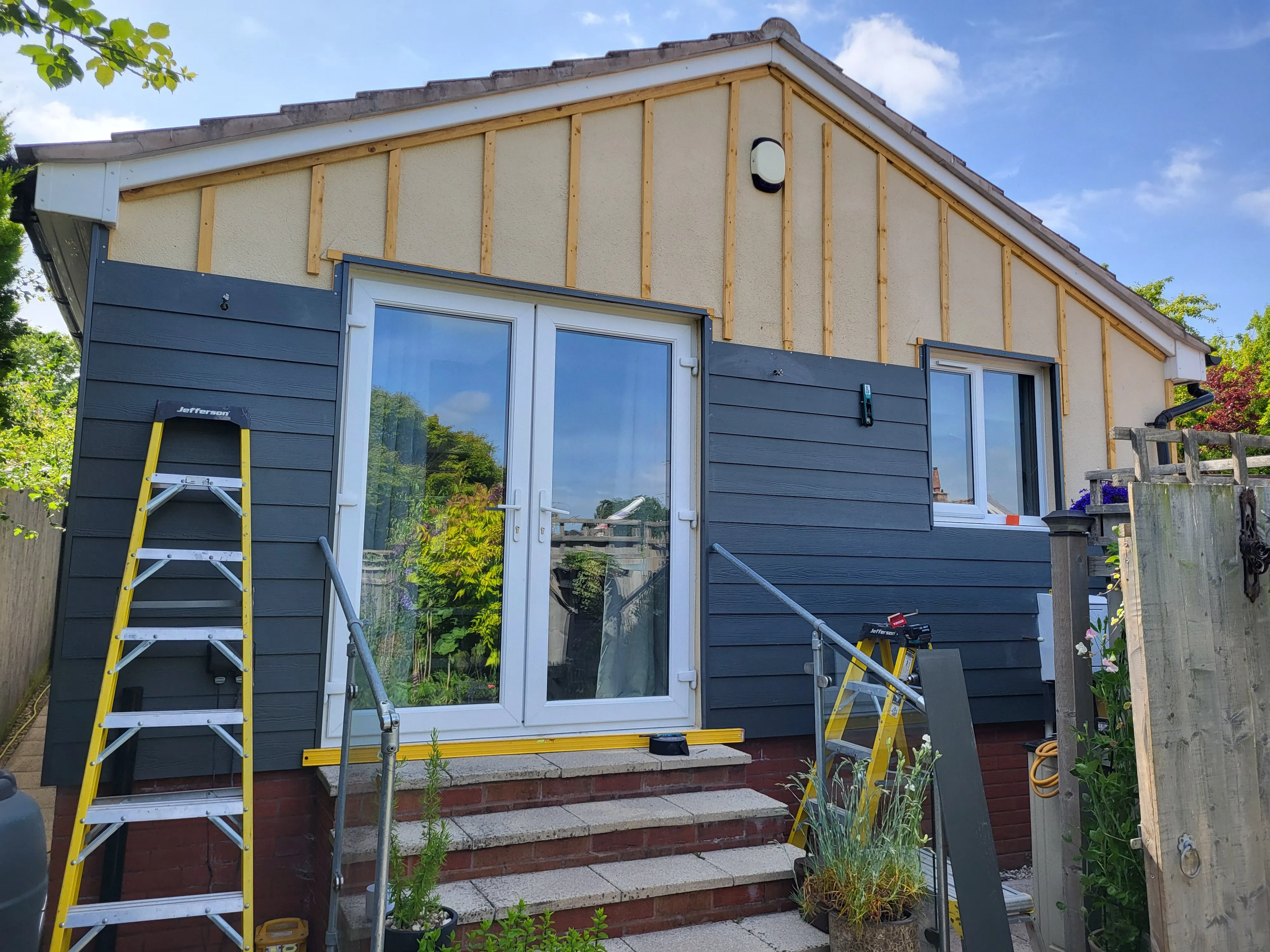 Exterior cladding installation on Somerset building project